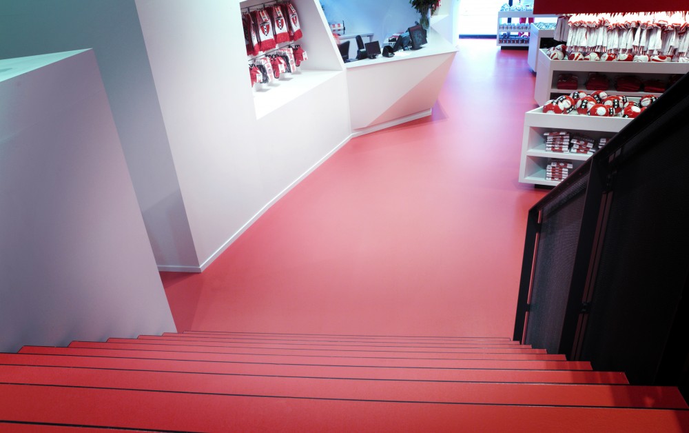 Kunststof gietvloer Ajax Amsterdam Kunststof gietvloer Ajax Amsterdam