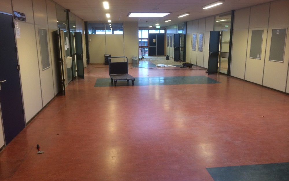 Oude marmoleum verwijderen Oude marmoleum verwijderen